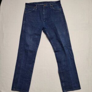 Vintage Wrangler Jeans Blue Denim 13MWZ 0013AWZ 36X32 Cowboy Cut Western